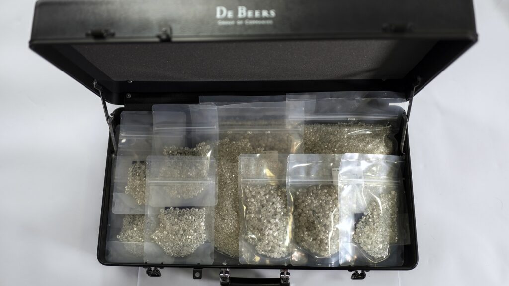 De Beers Rough diamond sight parcels 1280 USED 011824