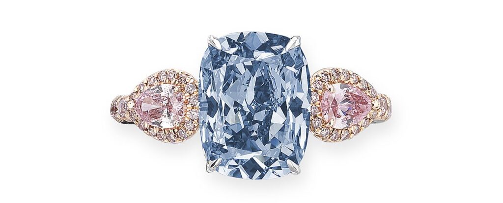 Cushion modified brilliant-cut, 3.33-carat diamond ring, Christies image