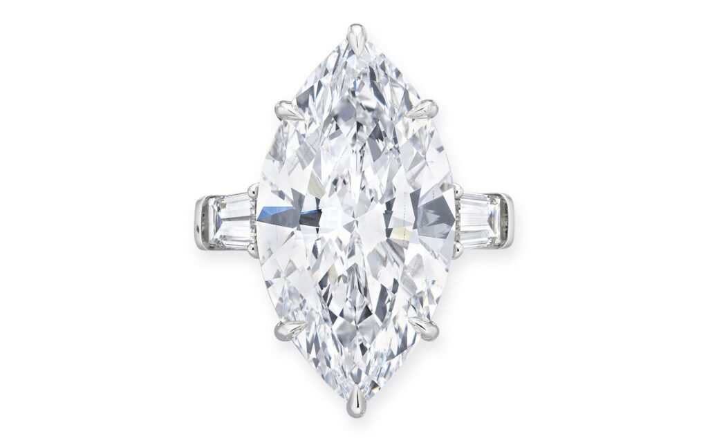 Marquise cut diamond ring image