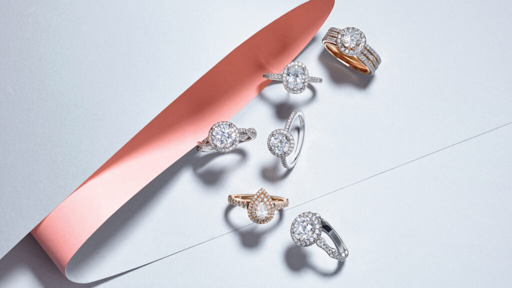 synthetic-diamond engagement rings from Altr image