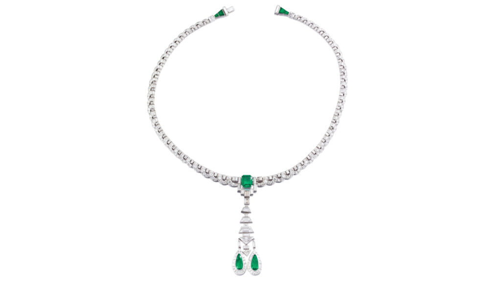 emerald and diamond necklace