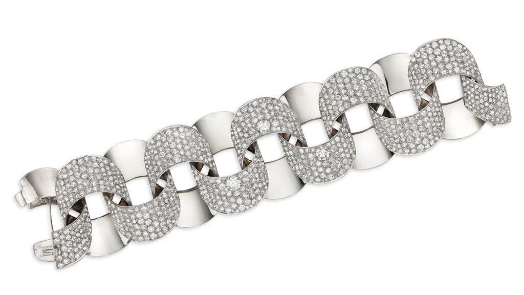 Tube diamond bracelet at Christie's image