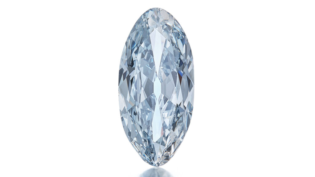 Grey-blue unmounted diamond from Sotheby's image