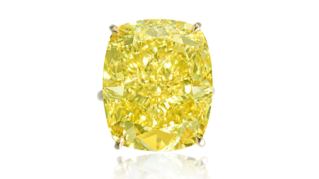 Fancy-intense-yellow diamond ring image