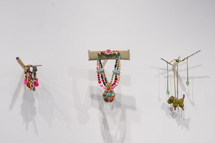 Image of hanging jewelry at NYC Jewelry Week