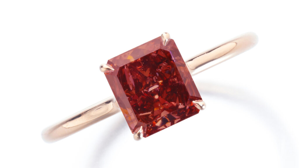 Red diamond ring, Sotheby's image