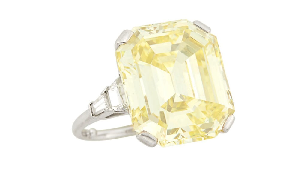 Yellow-diamond ring at Doyle image