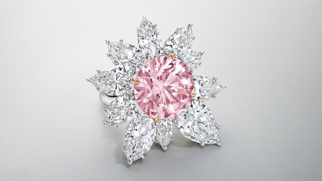 Fancy-intense-pink diamond ring at Christie's image