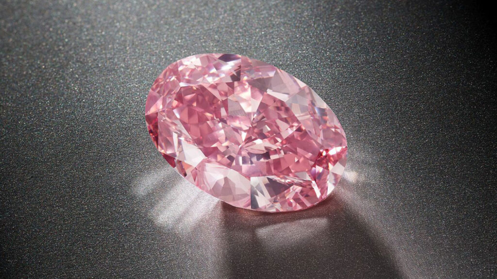 Fancy-vivid-pink loose diamond at Phillips image