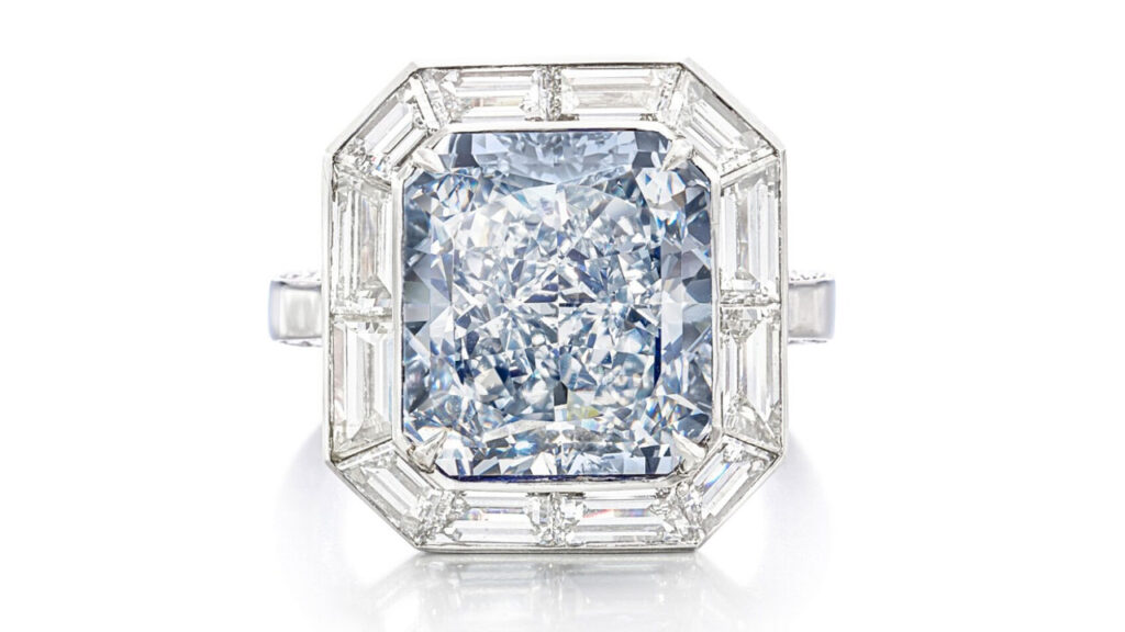 9.01-carat blue diamond ring from Sotheby's image