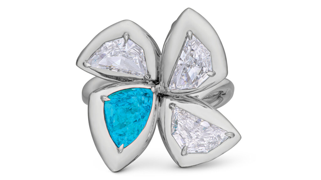 Paraiba-tourmaline ring/pendant by B&W Jewels image