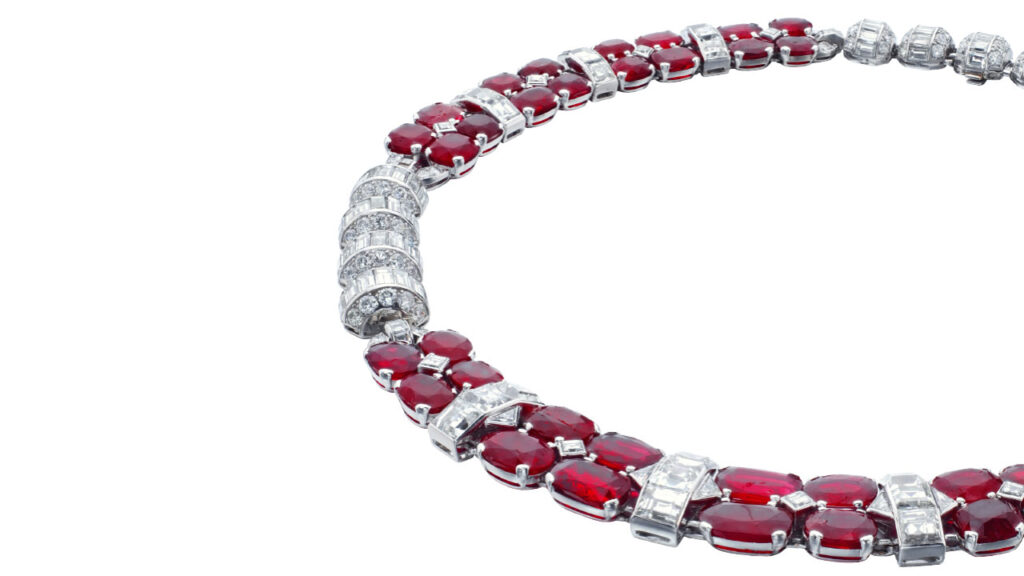 Marchak ruby and diamond necklace, which sold at Sotheby’s image
