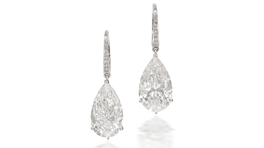 Graff diamond earrings at Sotheby's image