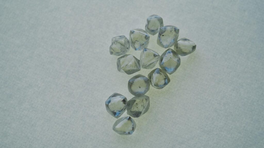 De Beers rough diamonds image