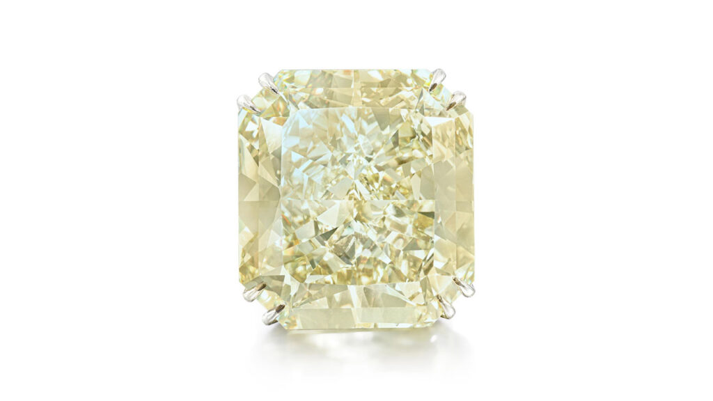 Fancy-greenish-yellow, diamond ring at Sotheby's image