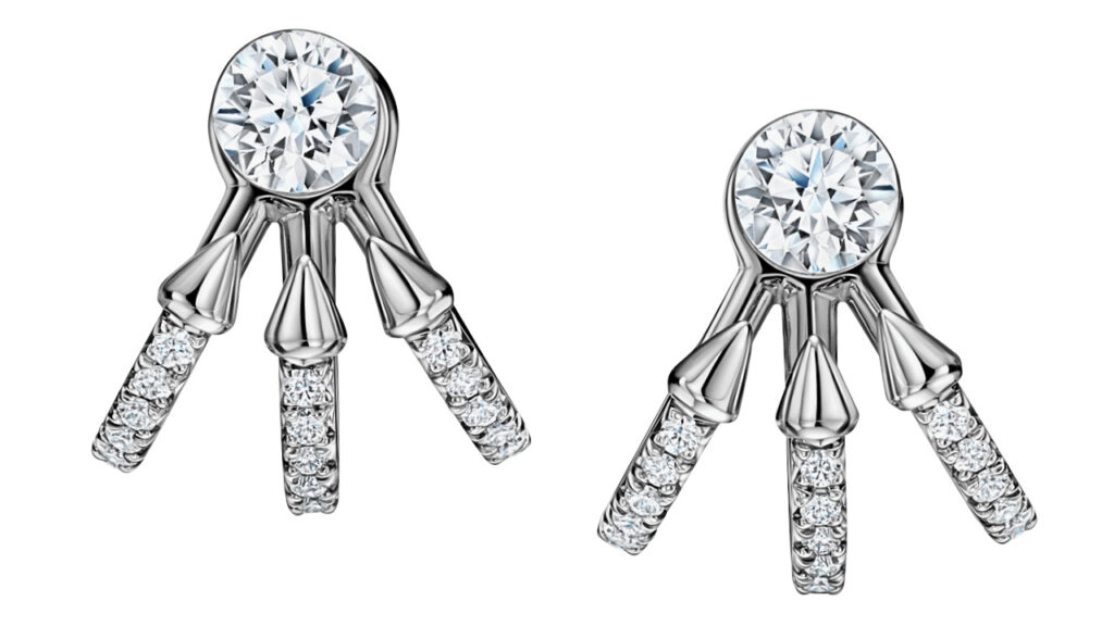 Tiffany & Co. Titan diamond earrings with the Floeting setting image