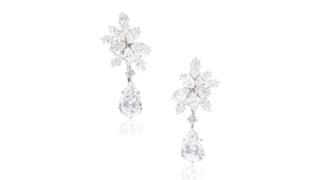 Van Cleef & Arpels diamond ear clips at Sotheby's image
