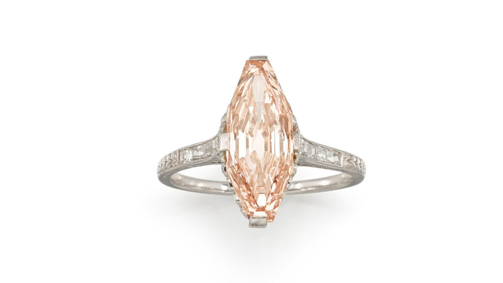 Brown-pink diamond ring image