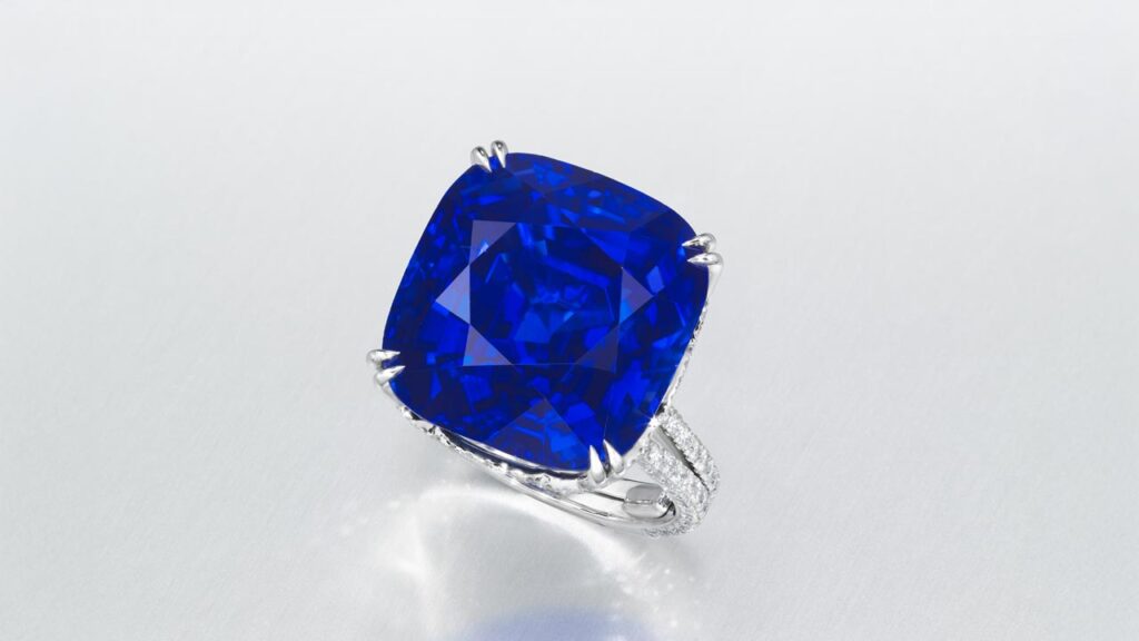 35.09-carat Kashmir sapphire ring at Christie's image