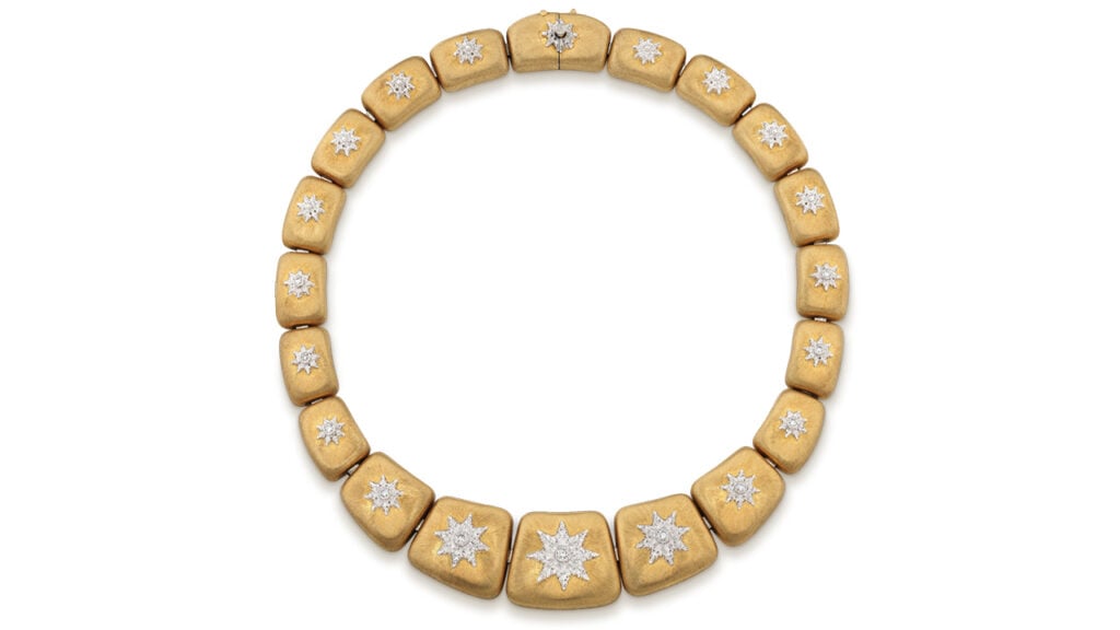 Buccellati gold and diamond necklace at Phillips image