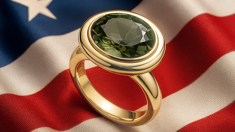 Josephine ring by Jade Ruzzo in 18-karat gold with a green tourmaline image