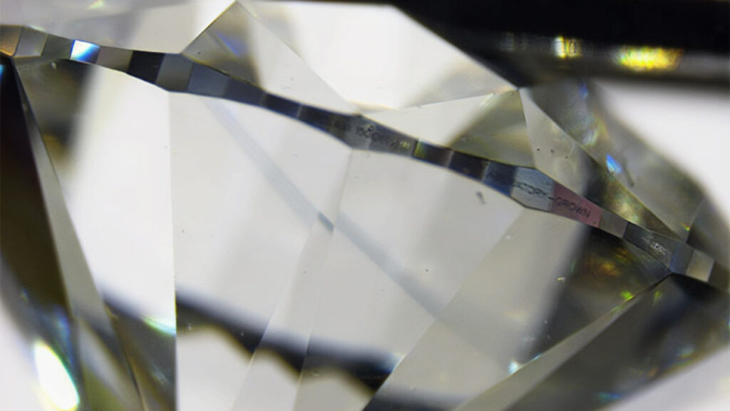 Lab-grown diamond with the blue band image