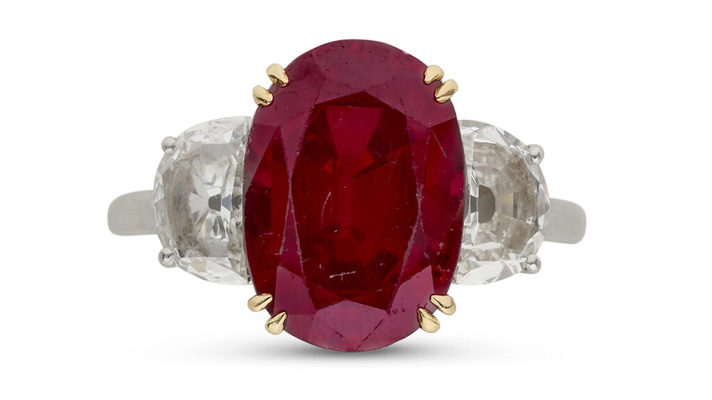 ruby and diamond ring at Christie's image