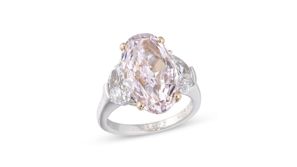 Graff light-pink diamond ring at Christie's image