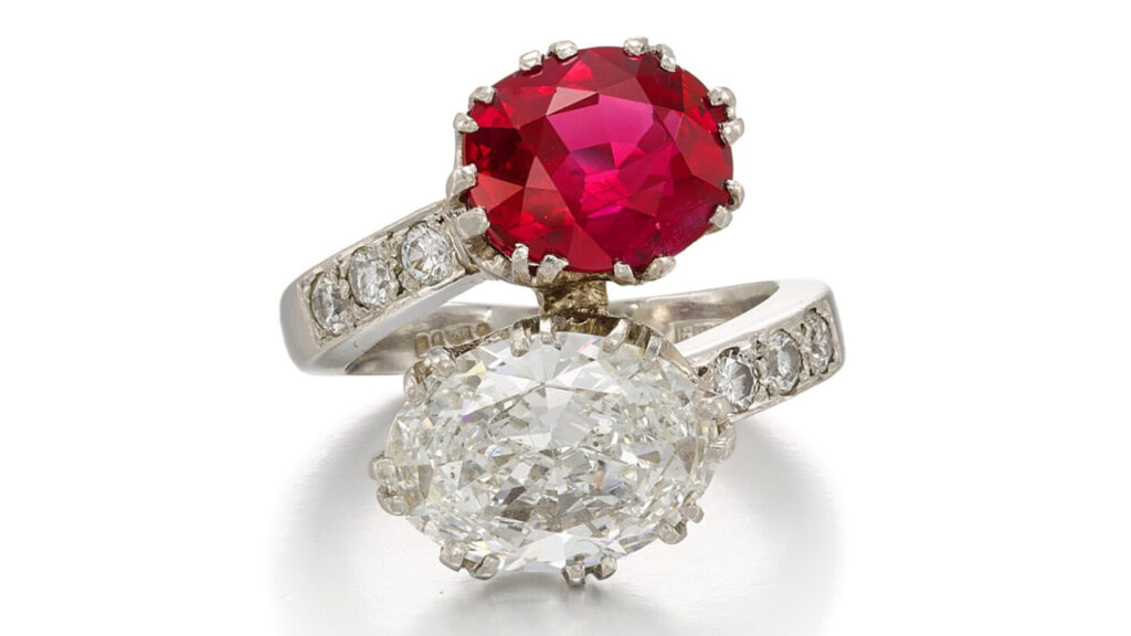 Ruby and diamond ring at Sotheby's image
